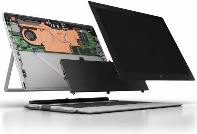 HP Elite x2 1012 G2 wnętrze
