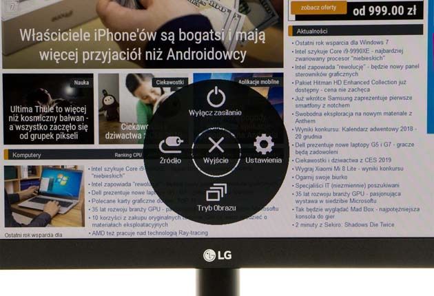 LG 24MK400H-B - menu OSD