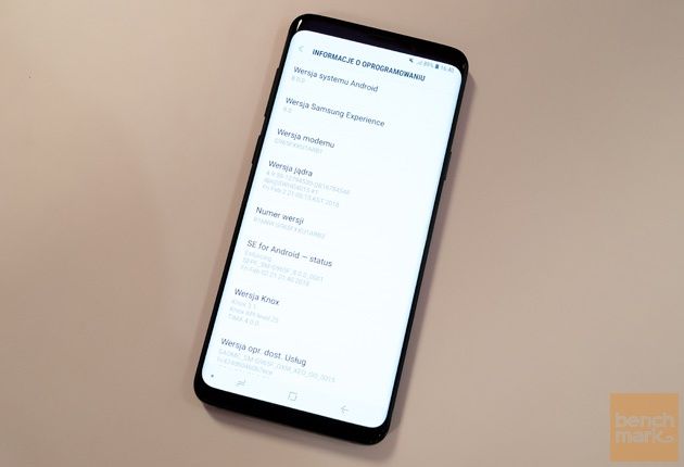 Samsung Galaxy S9+ wersje oprogramowania i sprzętu