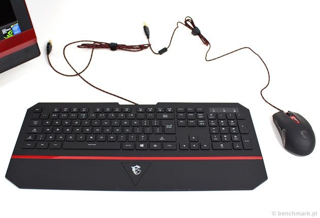 MSI Gaming 24GE klawiatura i mysz
