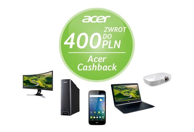Acer CashBack 2016 promocja