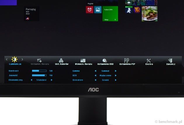 AOC U2868PQU menu OSD