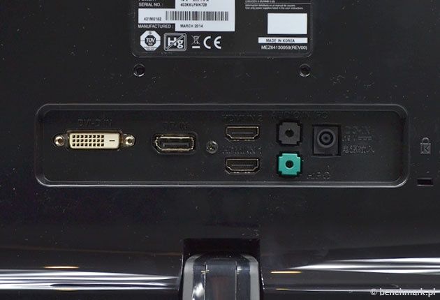 LG 25UM65 złącza
