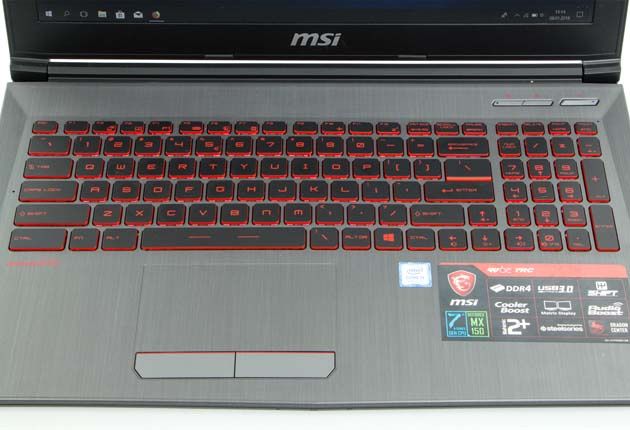 MSI GV62 7RC klawiatura