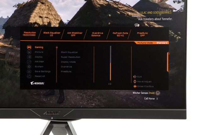 Gigabyte Aorus KD25F menu główne