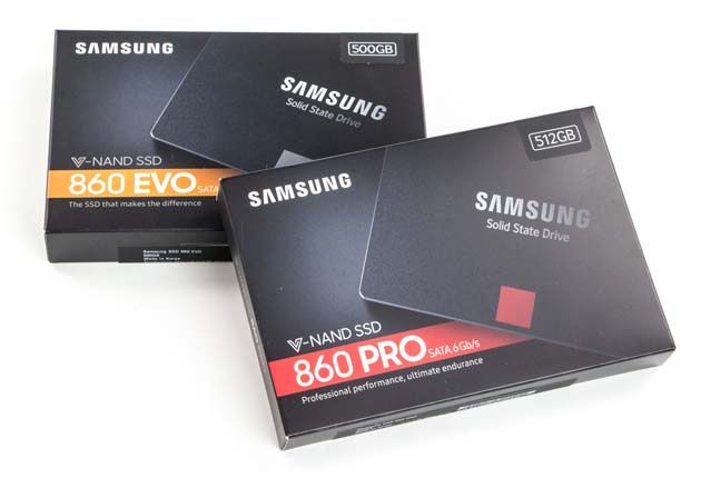 Samsung SSD 860 PRO 512 GB i SSD 860 EVO 500 GB