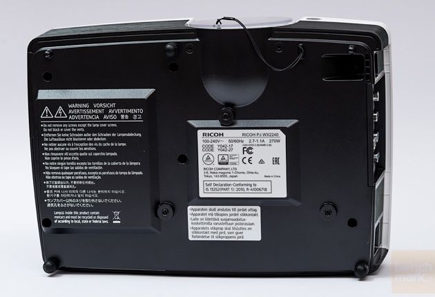 Ricoh WX2240 dół projektora