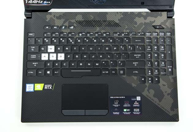 ASUS ROG Strix Scar II GL504 panel roboczy