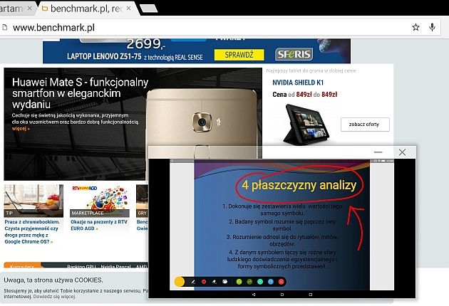 Lenovo YOGA Tab 3 Pro - dzielony ekran