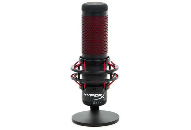 HyperX QuadCast pokrętło czułości znajduje się w podstawie