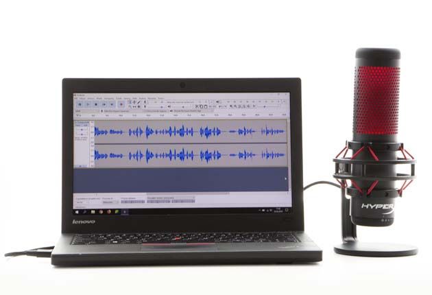 HyperX QuadCast podczas pracy