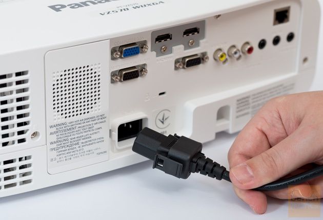 Panasonic PT-VZ570N głośnik i przewód zasilania