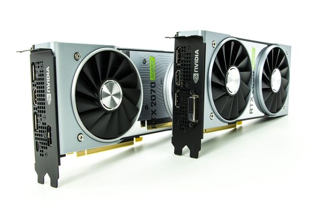Dwie karty NVIDIA GeForce RTX Super