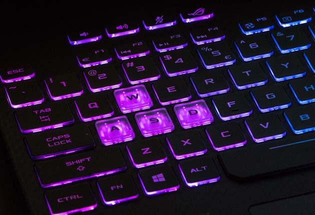 ASUS ROG Strix Scar II GL504 klawisze WASD