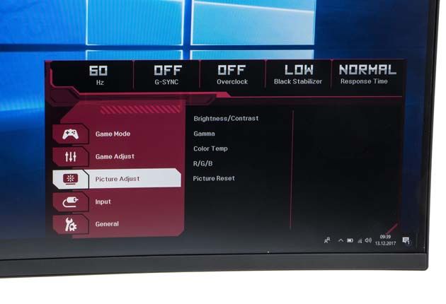 LG 34UC89G-B Curved menu główne