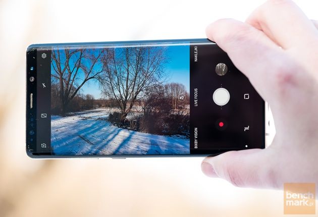 Smartfon dłoń punkt AF