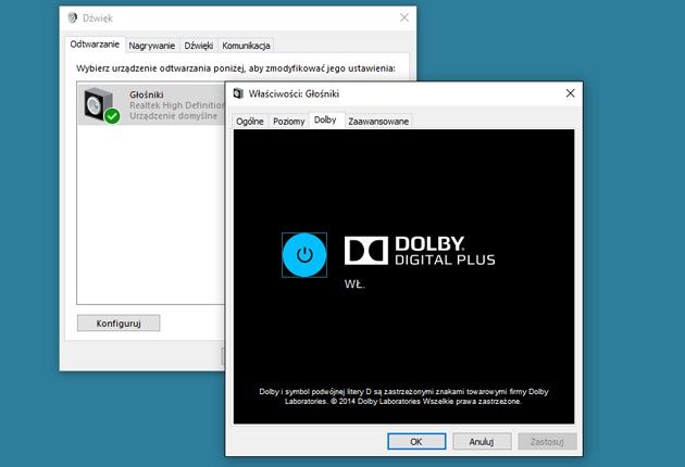 Dolby Digital Plus w Windows 10