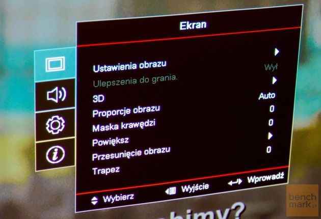 Optoma HD27e menu 1
