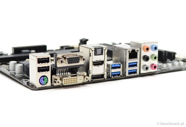 Gigabyte GA-H81M-HD3 tylny panel