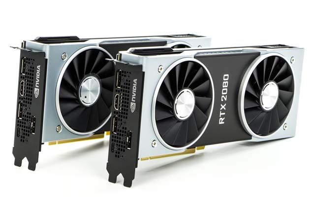 Dwie karty NVIDIA RTX