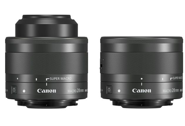 Canon EF-M 28 mm f/3,5 mm Makro IS STM pionowo