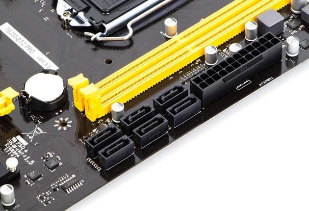 Biostar TB250-BTC PRO - porty SATA