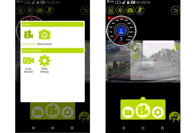 DOD RC500S podgląd w aplikacji mobilnej