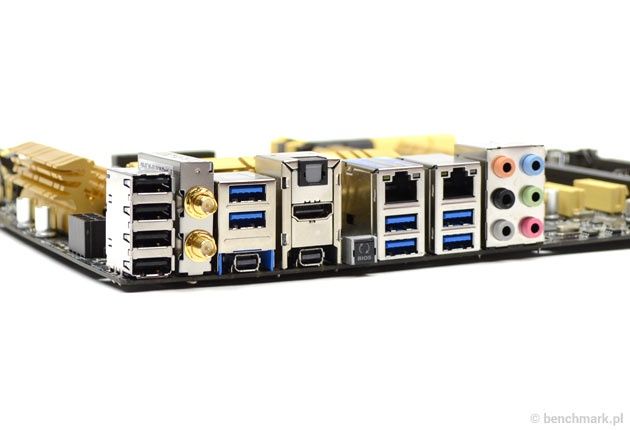 ASUS Z87-Deluxe/Quad tylny panel