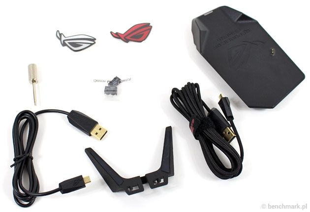 Asus ROG Spatha - dodatkowe akcesoria w zestawie
