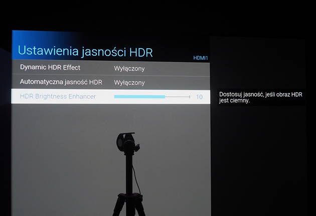 ustawienia jasności HDR w Panasonic 65GZ2000