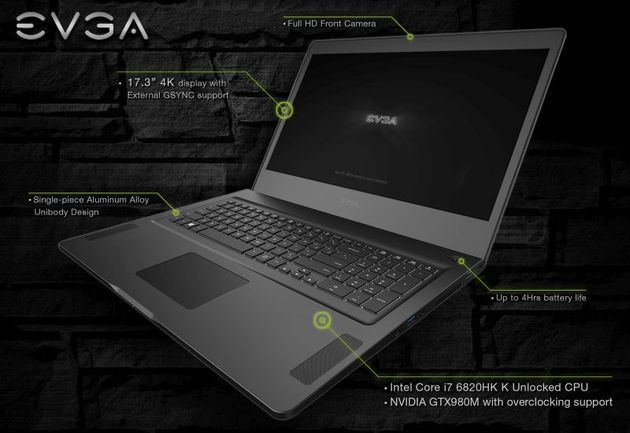 EVGA SC17 laptop