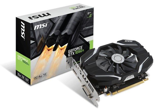 MSI GeForce GTX 1050 Ti 4G OC karta graficzna