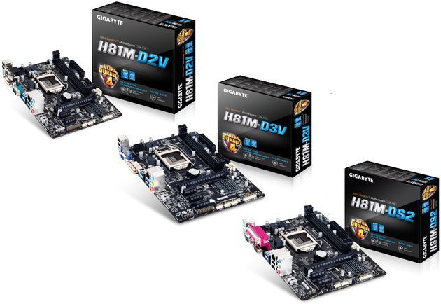 Gigabyte H81M-D2V H81M-D3V H81M-DS2 płyty główne zdjęcie opakowanie