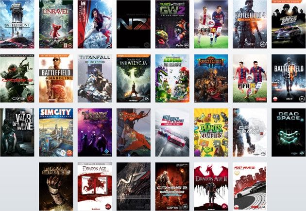 Origin Access gry