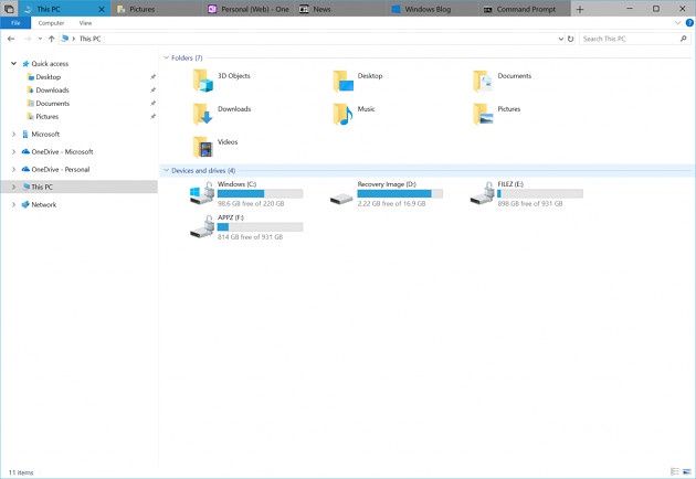 Windows 10 Sets Eksplorator