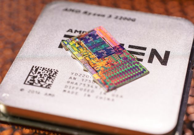 AMD Ryzen Raven Ridge - zdjęcie krzemowego jądra