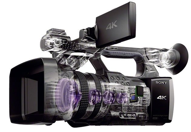 Sony FDR-AX1E kamera 4K przekrój