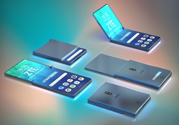 ZTE składany smartfon render