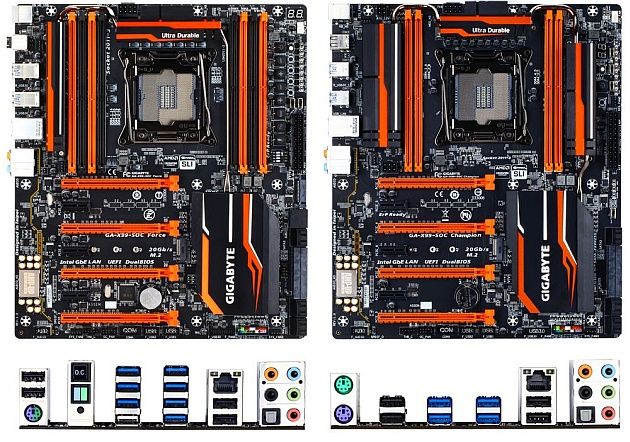 Porównanie modelu GA-X99-SOC Force i GA-X99-SOC Champion