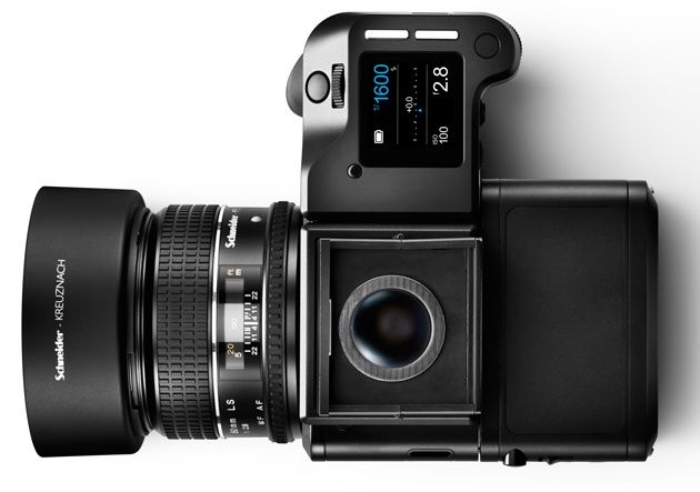 Phase One XF widok góra LCD i wizjer 90 stopni