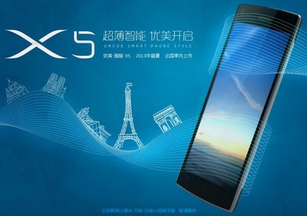 Umeox X5 smartfon wygląd