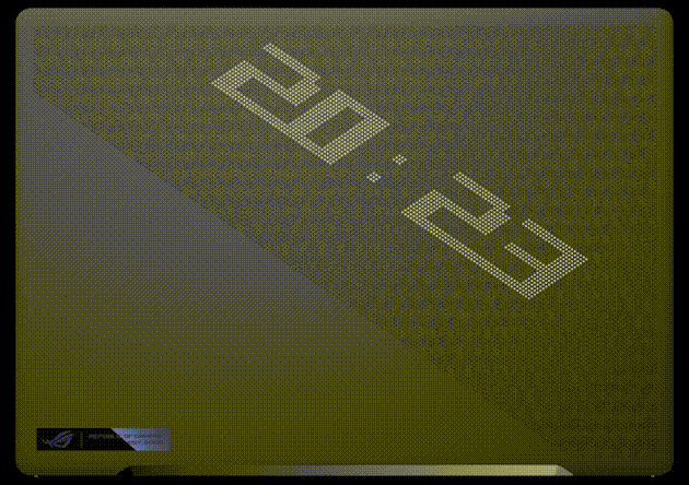 ASUS ROG Zephyrus G14 2022 - podświetlenie pokrywy 2