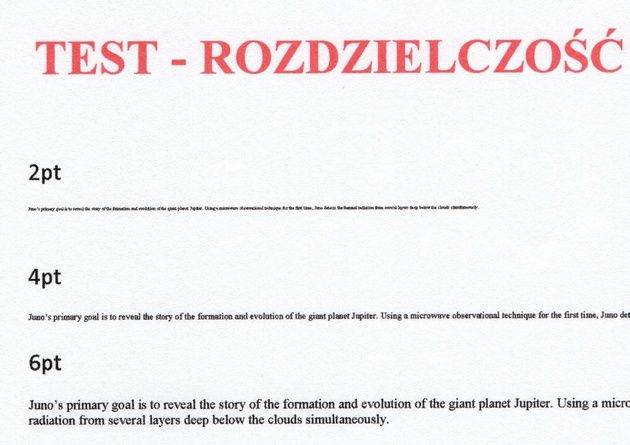 Tekst normalna jakość druku