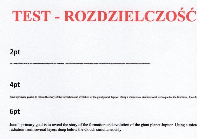 Tekst najwyzsza jakość druku