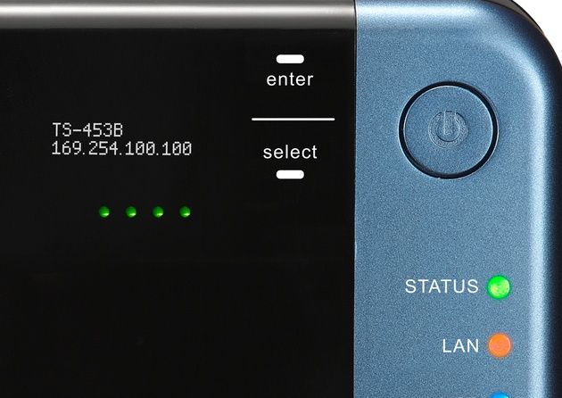 QNAP TS-453B Ekran