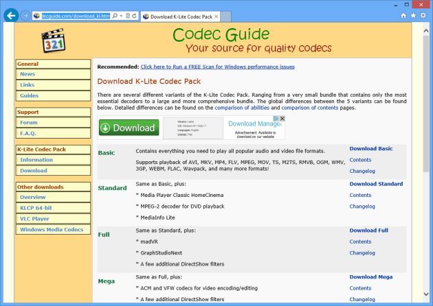 K-Lite Codec Pack