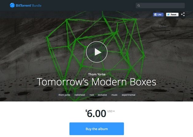 Thom Yorke BitTorrent