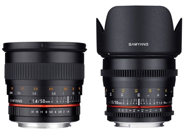 Samyang 50 mm widok bok