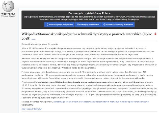 Wikipedia protest