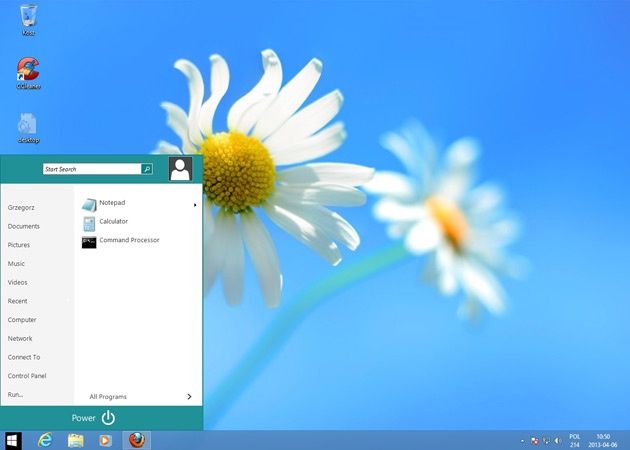 gotowe menu start z palikacja ViStart